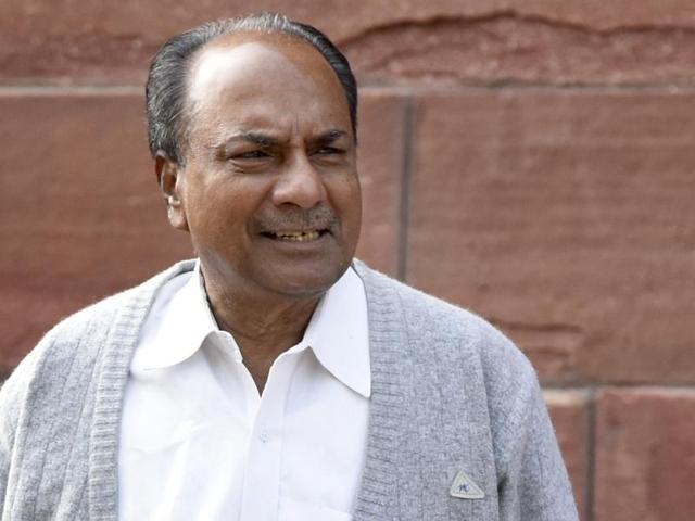 Former defence minister AK Antony may be nominated to the Rajya Sabha in the biennial elections for 13 seats in six states will be held on March 21.(Mohd Zakir/ HT Photo)