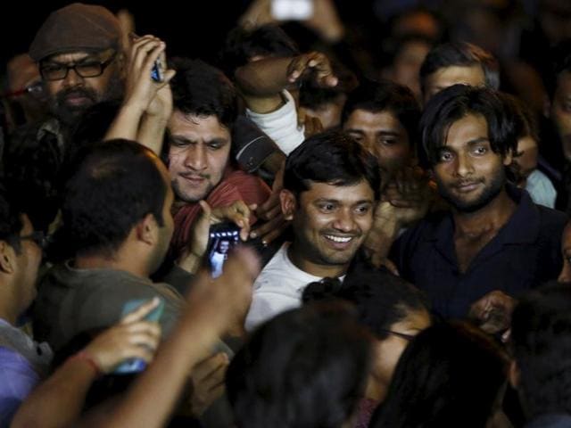 Kanhaiya, who has been accused of sedition, was granted a six-month interim bail by the Delhi High Court on Wednesday.(REUTERS)