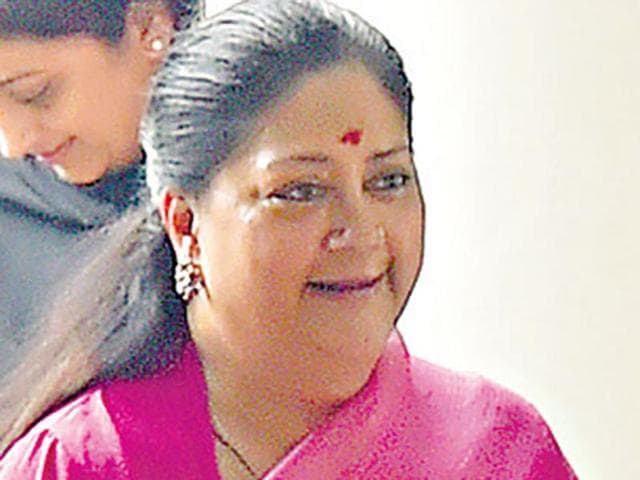Rajasthan chief minister Vasundhara Raje. (HT FILE PHOTO) Rajasthan chief minister Vasundhara Raje. (HT FILE PHOTO)