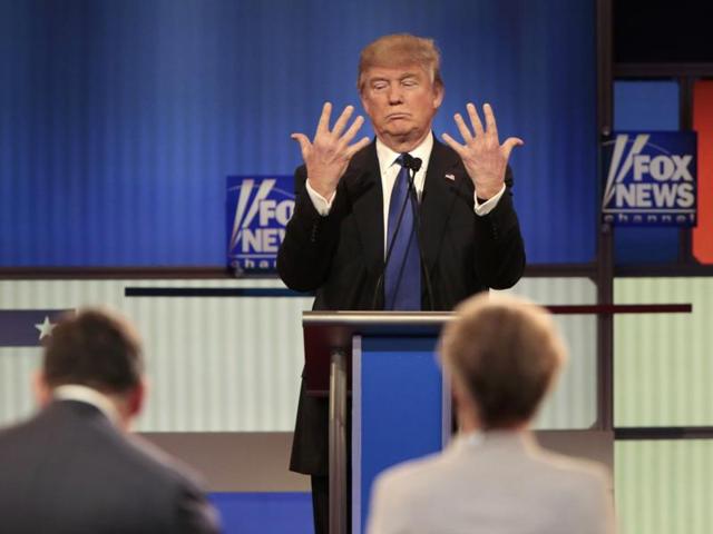 Republican US presidential candidate Donald Trump at a rally at Macomb Community College, March 4 (AP) Republican US presidential candidate Donald Trump at a rally at Macomb Community College, March 4 (AP)