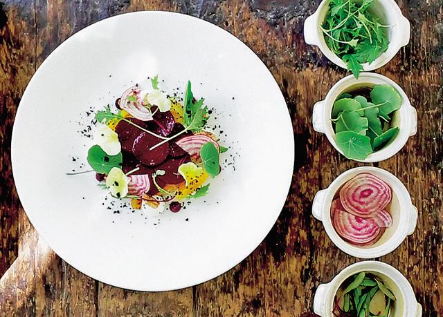 New Pastures, new flavours: Chef Manu Chandra has thrived under AD Singh, creating dishes like the beetroot tart at The Fatty Bao.