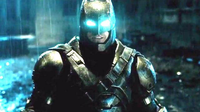 Ben Affleck in full regalia Batman v Superman: Dawn of Justice. Ben Affleck in full regalia Batman v Superman: Dawn of Justice.