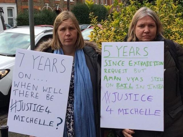 Londoners marched on Saturday seeking faster extradition of Aman Vyas, the suspected killer of Michelle Samaraweera. (Source: Stella Creasy on Instagram) Londoners marched on Saturday seeking faster extradition of Aman Vyas, the suspected killer of Michelle Samaraweera. (Source: Stella Creasy on Instagram)