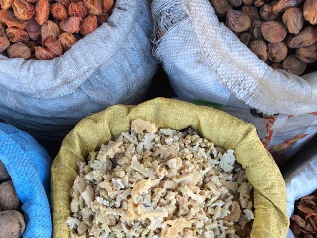 Sack of yak cheese sold in Leh (Manjula Narayan / HT Photo) 