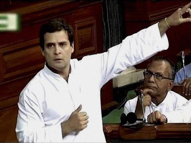 Congress Vice President Rahul Gandhi speaks in the Lok Sabha in New Delhi on Wednesday, March 2, 2016. (PTI) Congress Vice President Rahul Gandhi speaks in the Lok Sabha in New Delhi on Wednesday, March 2, 2016. (PTI)