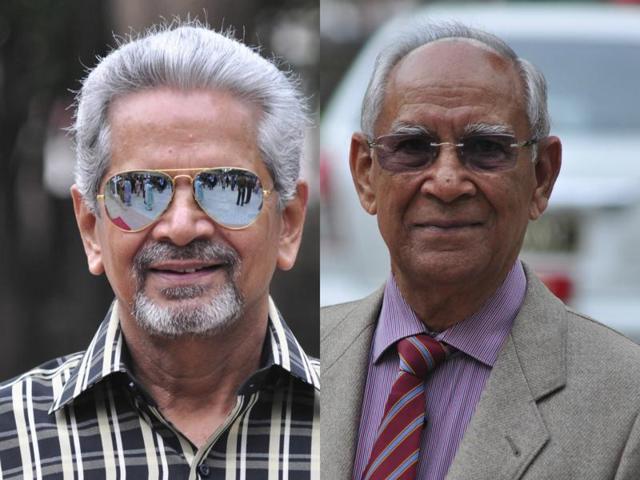 Air Vice-Marshal (retd) Bhupindra Kumar Bishnoi (right) and wing commander (retd) Vinod Nebb (left) (HT Photo) Air Vice-Marshal (retd) Bhupindra Kumar Bishnoi (right) and wing commander (retd) Vinod Nebb (left) (HT Photo)