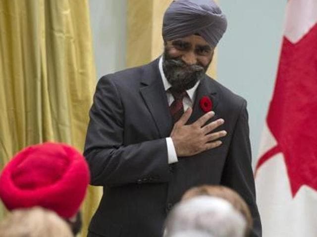 Canada’s first Sikh defence minister Harjit Sajjan (HT Photo) Canada’s first Sikh defence minister Harjit Sajjan (HT Photo)