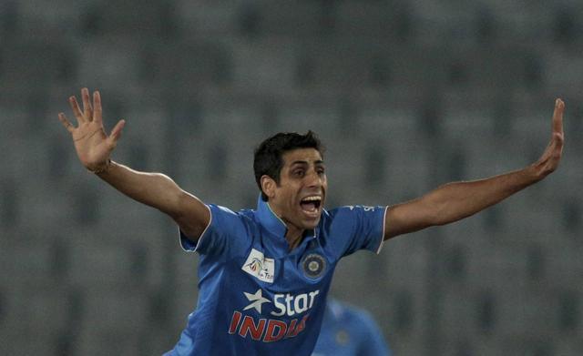 India’s Ashish Nehra unsuccessfully makes an LBW appeal during the Asia Cup Twenty20 international cricket match against Sri Lanka. (AP) India’s Ashish Nehra unsuccessfully makes an LBW appeal during the Asia Cup Twenty20 international cricket match against Sri Lanka. (AP)