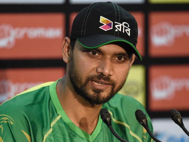 Mashrafe Bin Mortaza speaks during a press conference prior to a training session. (AFP Photo) Mashrafe Bin Mortaza speaks during a press conference prior to a training session. (AFP Photo)