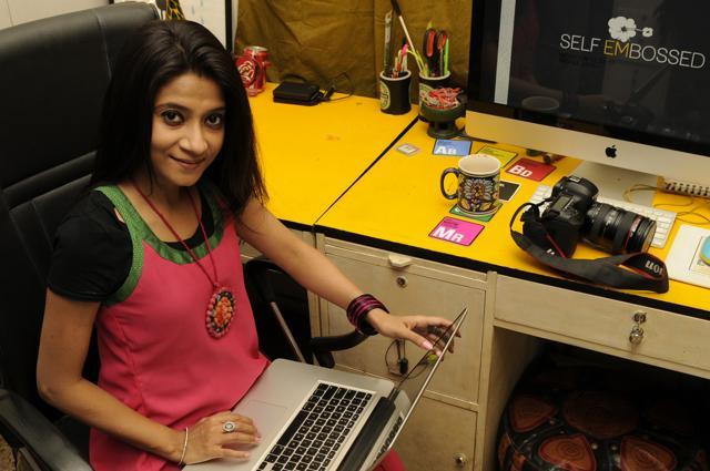 Graphic designer Ranjini Chatterjee at her office in Kolkata (Samir Jana/HT Photo) Graphic designer Ranjini Chatterjee at her office in Kolkata (Samir Jana/HT Photo)
