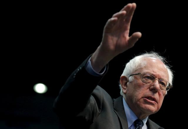 US Democratic presidential candidate Bernie Sanders speaks at a campaign rally in Kalamazoo, Michigan, March 7, 2016. (REUTERS) US Democratic presidential candidate Bernie Sanders speaks at a campaign rally in Kalamazoo, Michigan, March 7, 2016. (REUTERS)