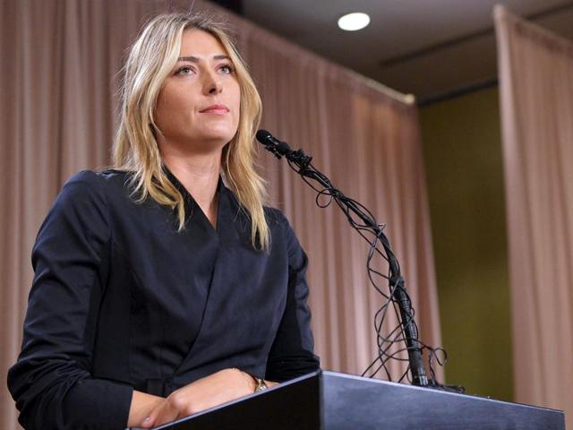Maria Sharapova announced in a press conference on Monday that she had tested positive for banned drug Meldonium, following which she will be provisionally suspended with effect from March 12. (Reuters Photo) Maria Sharapova announced in a press conference on Monday that she had tested positive for banned drug Meldonium, following which she will be provisionally suspended with effect from March 12. (Reuters Photo)