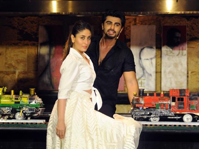 Kareena Kapoor poses with actor Arjun Kapoor after all the cooking was done. (AFP) 