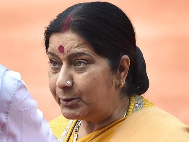 External affairs minister Sushma Swaraj had promised help to Yasir Hussain Shirazi (27), a Srinagar resident who was on a visit to Russia, after an SOS to the minister on Twitter said he was “attacked by some goons”. (Ajay Aggarwal/HT Photo) External affairs minister Sushma Swaraj had promised help to Yasir Hussain Shirazi (27), a Srinagar resident who was on a visit to Russia, after an SOS to the minister on Twitter said he was “attacked by some goons”. (Ajay Aggarwal/HT Photo)