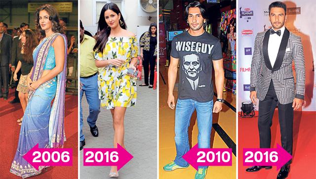 The sari choices she made back then were far from being fashionable, but now, her style picks are au courant like this Dolce & Gabanna dress. From a guy-next-door look earlier, Ranveer’s style choices are now experimental and quirky. ( (From left) Jack Dabaghian/REUTERS | YOGEN SHAH, HT PHOTO | PHOTO: AFP) The sari choices she made back then were far from being fashionable, but now, her style picks are au courant like this Dolce & Gabanna dress. From a guy-next-door look earlier, Ranveer’s style choices are now experimental and quirky. ( (From left) Jack Dabaghian/REUTERS | YOGEN SHAH, HT PHOTO | PHOTO: AFP)