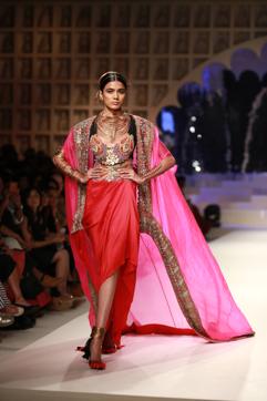 A model at the group grand finale show last March. (Waseem Gashroo/HT)