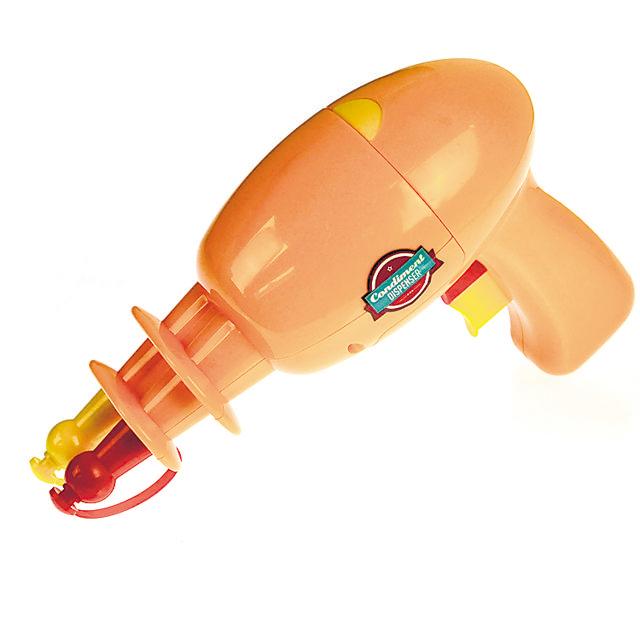 The space gun ketchup dispenser can be used for other condiments too.