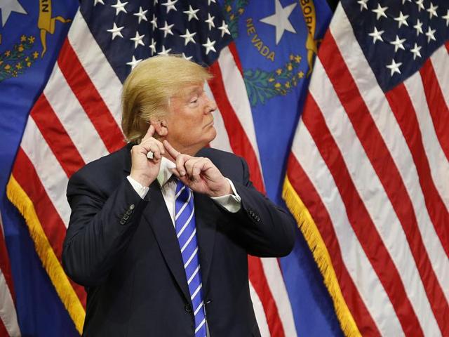 In this file photo, Republican presidential candidate Donald Trump reacts after speaking at a rally in Las Vegas. (AP) In this file photo, Republican presidential candidate Donald Trump reacts after speaking at a rally in Las Vegas. (AP)