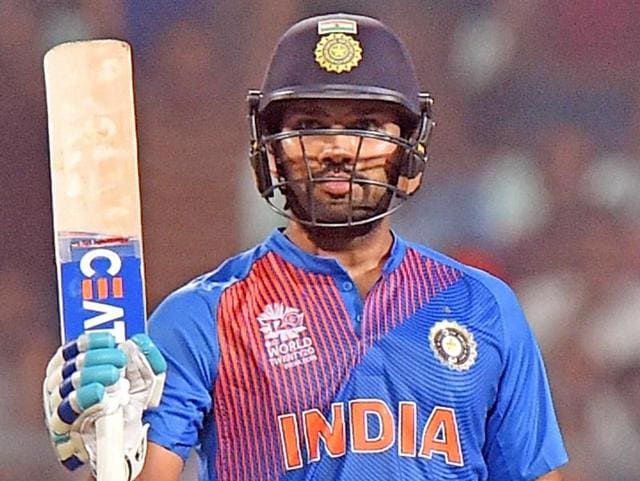 Rohit Sharma plays a shot during a warm-up match between India and West Indies. (AFP Photo) Rohit Sharma plays a shot during a warm-up match between India and West Indies. (AFP Photo)