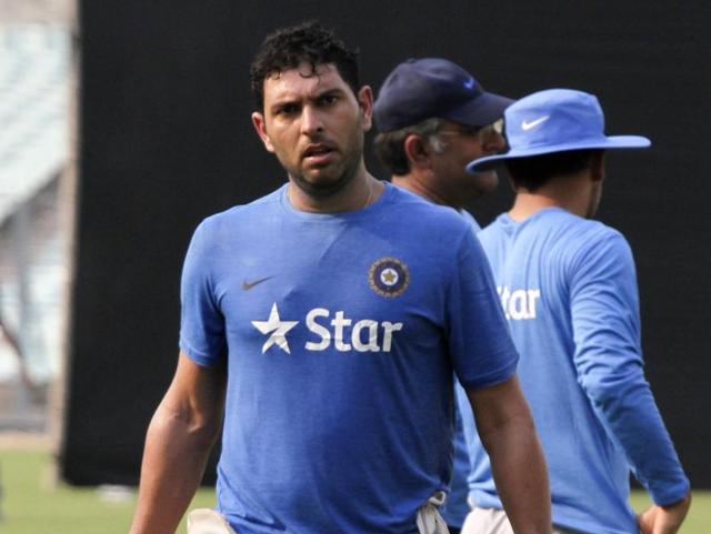 Yuvraj Singh in action in T20 World Cup warm up match against West Indies. (HT Photo) Yuvraj Singh in action in T20 World Cup warm up match against West Indies. (HT Photo)