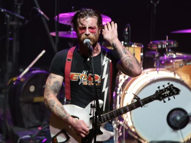 Jesse Hughes and his US rock group Eagles of Death Metal were playing at the Bataclan music hall in Paris when the Islamic State attack in Paris took place in November 2015. (AFP) Jesse Hughes and his US rock group Eagles of Death Metal were playing at the Bataclan music hall in Paris when the Islamic State attack in Paris took place in November 2015. (AFP)