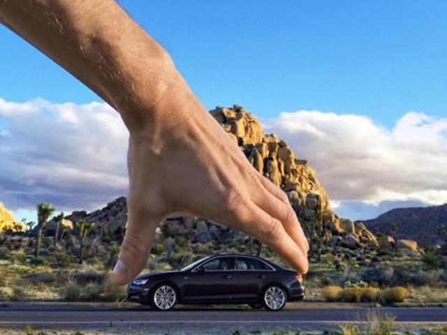 ‘Picked up this sexy 2017 Audi A4 for a weekend road trip to the desert. The #AudiA4 packs some serious heat!’ (INSTAGRAM/asenseofhuber) 