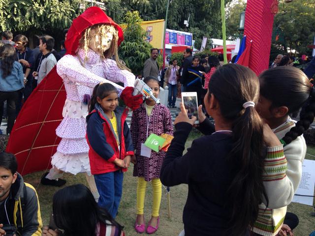 Orijit Sen's installations of literary characters at the Jaipur Literature Festival, 2016. (Photo courtesy: Orijit Sen) Orijit Sen's installations of literary characters at the Jaipur Literature Festival, 2016. (Photo courtesy: Orijit Sen)