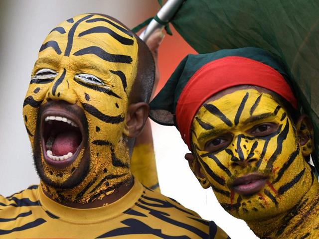 Cricket fans during the ICC T20 World cup match between Bangladesh and Netherlands in Dharamsala. (PTI) Cricket fans during the ICC T20 World cup match between Bangladesh and Netherlands in Dharamsala. (PTI)
