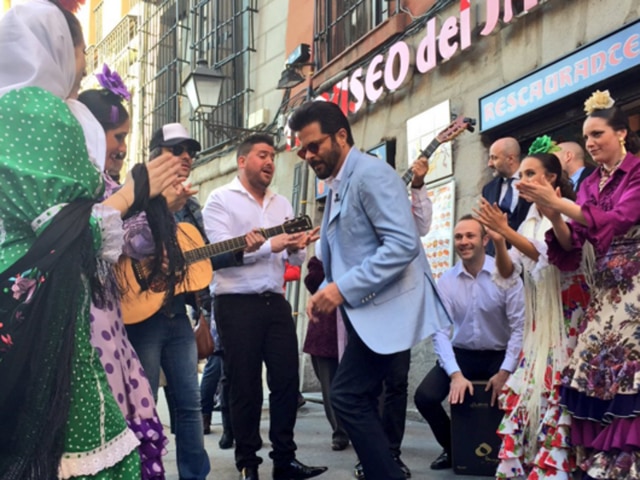 Anil Kapoor shakes a leg in San Miguel. 