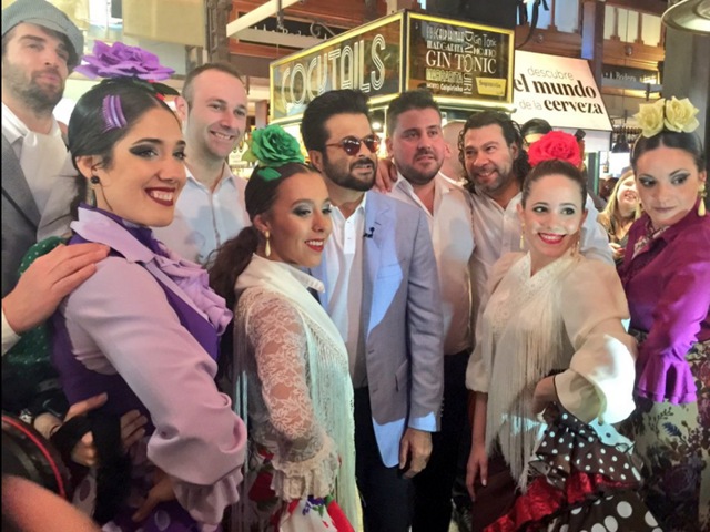 Bollywood fans are everywhere: Anil Kapoor poses for a photo in Spain. 