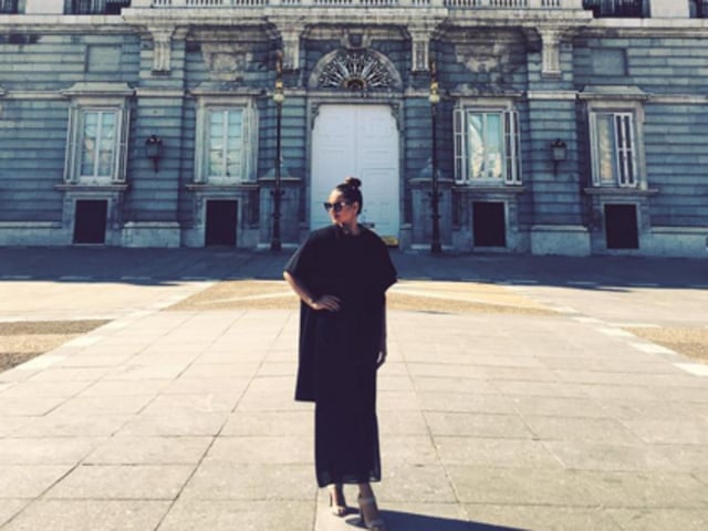 A classic shot: Sonakshi poses in Madrid. 