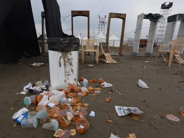 The Delhi high court called the World Cultural Festival an “ecological disaster” but did not ban it. (Raj K Raj/ HT PHOTO) 