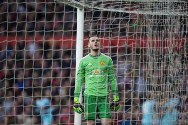 Manchester United's goalkeeper David De Gea reacts after a goal by West Ham United's Dimitri Payet. (AP Photo) Manchester United's goalkeeper David De Gea reacts after a goal by West Ham United's Dimitri Payet. (AP Photo)