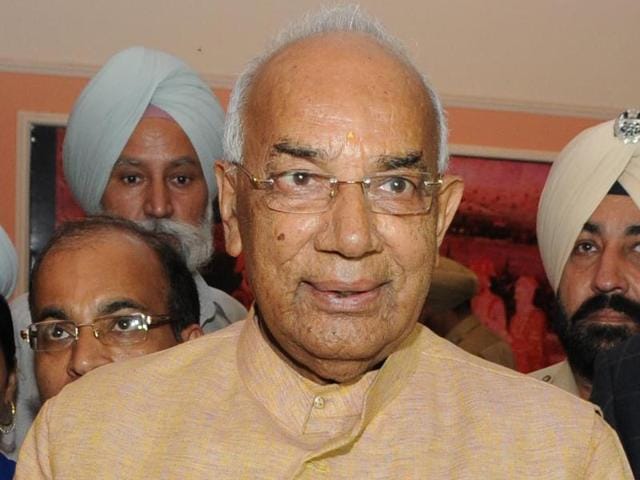 Governor of Punjab and Haryana, Kaptan Singh Solanki (Bharat Bhushan/HT Photo)