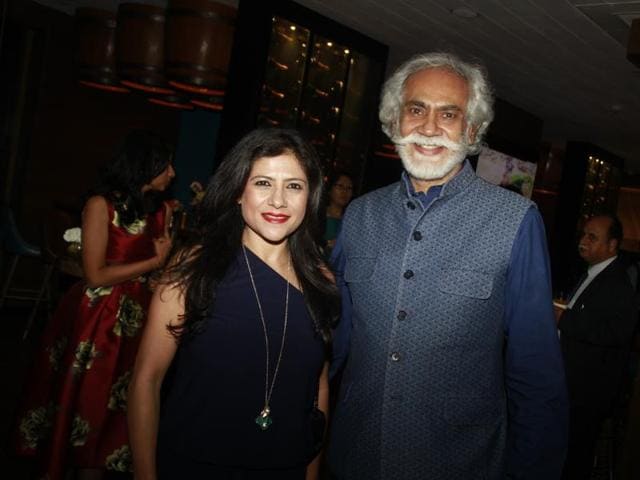 Namrata Joshipura and Sunil Sethi at the announcement party. 