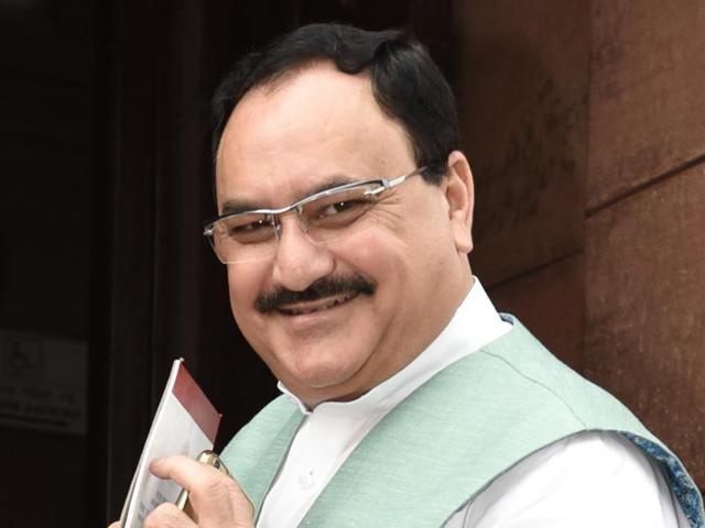 Union health minister JP Nadda outside the Parliament building in New Delhi during the budget session. (HT File Photo) Union health minister JP Nadda outside the Parliament building in New Delhi during the budget session. (HT File Photo)