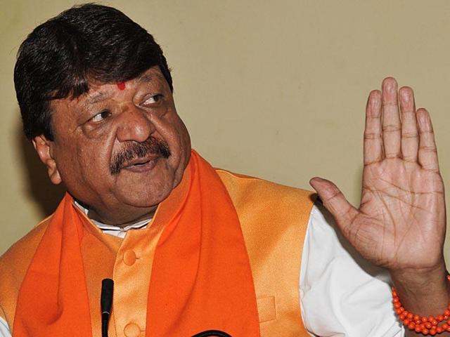 BJP general secretary Kailash Vijayvargiya said that those who did want to say the slogan ‘Bharat mata ki jai’ had no right to stay in India.(HT File Photo)