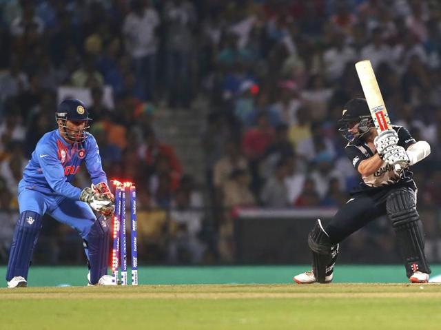 New Zealand captain Kane Williamson is stumped by India counterpart Mahendra Singh Dhoni. (AP Photo) New Zealand captain Kane Williamson is stumped by India counterpart Mahendra Singh Dhoni. (AP Photo)