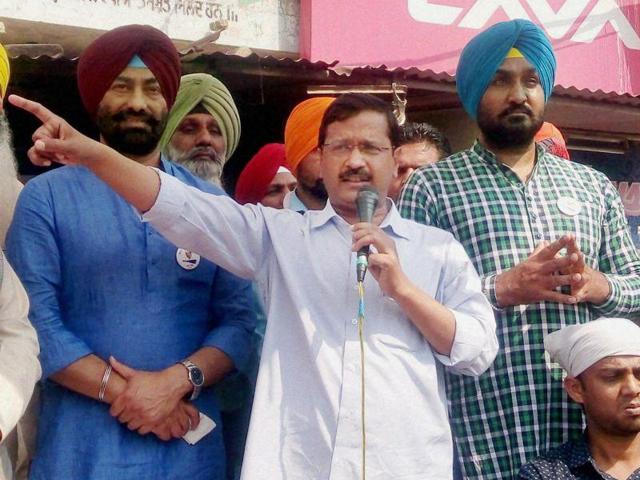 Delhi chief minister Arvind Kejriwal addressing people at Dhilwan in Punjab. (PTI File Photo) Delhi chief minister Arvind Kejriwal addressing people at Dhilwan in Punjab. (PTI File Photo)
