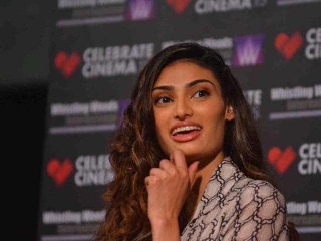 Athiya Shetty during the interactive session with students at the ‘Celebrate Cinema’, an annual festival organises by Whistling Woods International in Mumbai. (IANS) Athiya Shetty during the interactive session with students at the ‘Celebrate Cinema’, an annual festival organises by Whistling Woods International in Mumbai. (IANS)