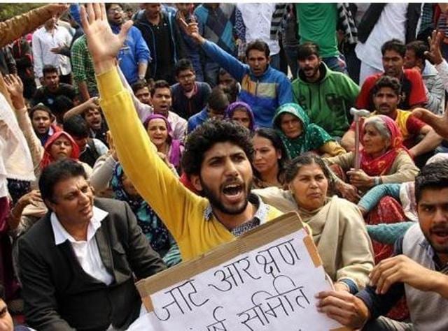 The BJP government in the state plans to provide 10% reservation under a newly-created category – Backward Classes (C) – to Jats, Jat Sikhs, Bishnois, Rors and Tyagis in Class 3 and 4 government jobs and educational institutions. For Class 1 and 2 jobs, the reservation will be 5%.(HT Photo) The BJP government in the state plans to provide 10% reservation under a newly-created category – Backward Classes (C) – to Jats, Jat Sikhs, Bishnois, Rors and Tyagis in Class 3 and 4 government jobs and educational institutions. For Class 1 and 2 jobs, the reservation will be 5%.(HT Photo)