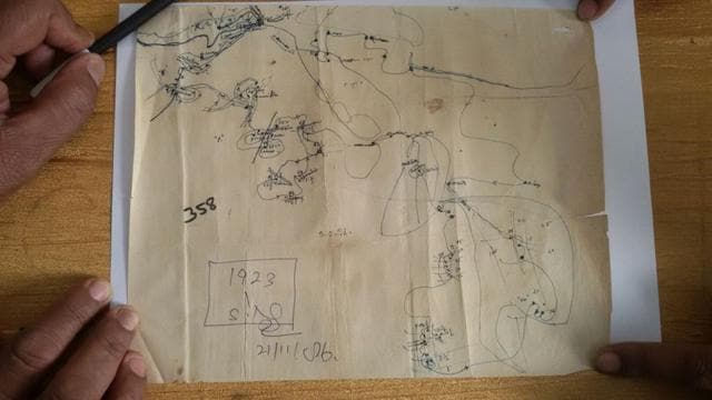 A handmade map (HT Photo) A handmade map (HT Photo)