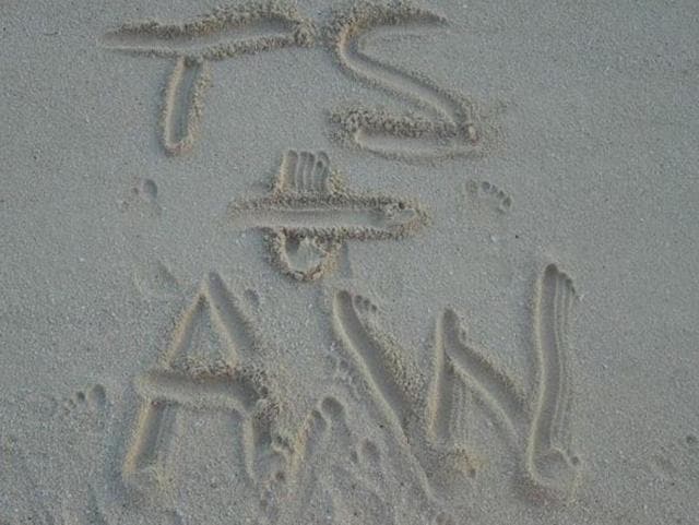Because this vacation album really belongs to Tay, here’s another shot from Taylor, featuring her man, A.W. (yes, also Calvin Harris; he goes by his real name on the beach). (Instagram) 