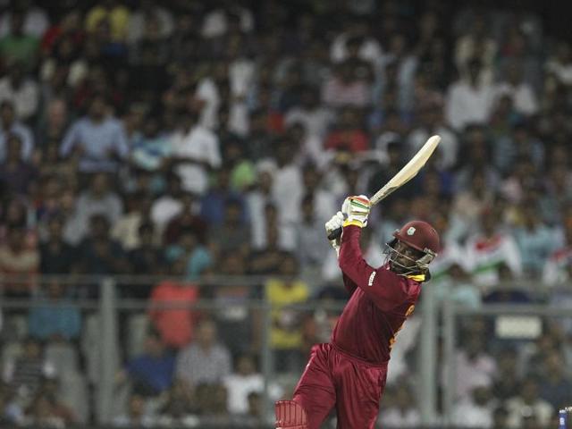 Gayle hit 11 sixes and five fours in his 47-ball 100. (AP Photo) Gayle hit 11 sixes and five fours in his 47-ball 100. (AP Photo)