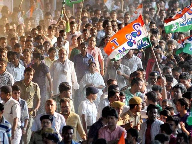 If Saradha was a benchmark, it is most likely that Narada, despite the rhyme, will remain a far less potent weapon of electoral damage for the Trinamool.(PTI Photo) If Saradha was a benchmark, it is most likely that Narada, despite the rhyme, will remain a far less potent weapon of electoral damage for the Trinamool.(PTI Photo)