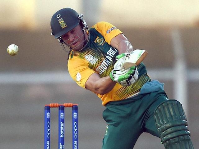 South Africa's AB de Villiers in action during a warm-up match against Mumbai 11 at Brabourne stadium in Mumbai on March 15, 2016.(PTI Photo)