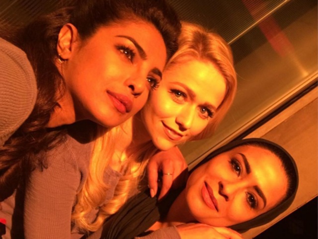 Priyanka chilled out with her Quantico team. (Instagram)