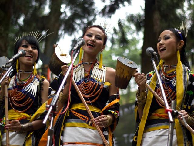 The Tetseo Sisters sing Li (folk songs) in their native language Chokri, from Chakhesang, a tribe in Nagaland