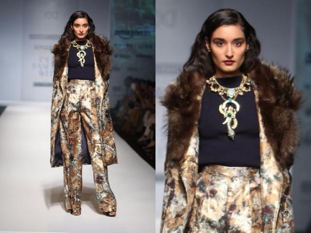 Coordinated separates made up Hemant-Nandita’s autumn showcase. (Raajessh Kashyap/HT Photo) Coordinated separates made up Hemant-Nandita’s autumn showcase. (Raajessh Kashyap/HT Photo)