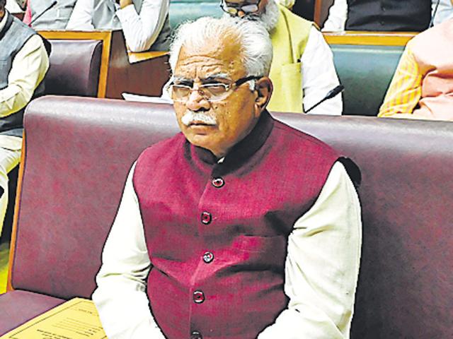 Haryana chief minister Manohar Lal Khattar (HT File Photo) Haryana chief minister Manohar Lal Khattar (HT File Photo)
